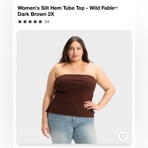 Women’s Slit Hem Tube Top